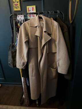 Abercrombie & Fitch Elevated Double Cloth Trench Coat